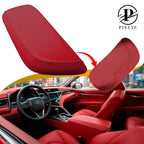 Center Console Armrest Cover for Toyota Camry (2018–2024) - Red Leather