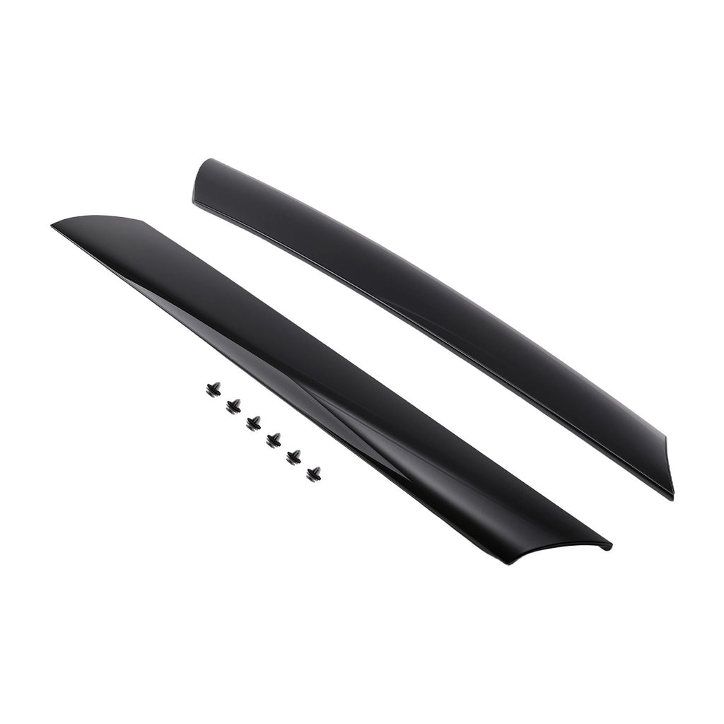 Set of 2 Front Side Pillar Trim Molding for Kia Soul (2010–2013) Black ABS