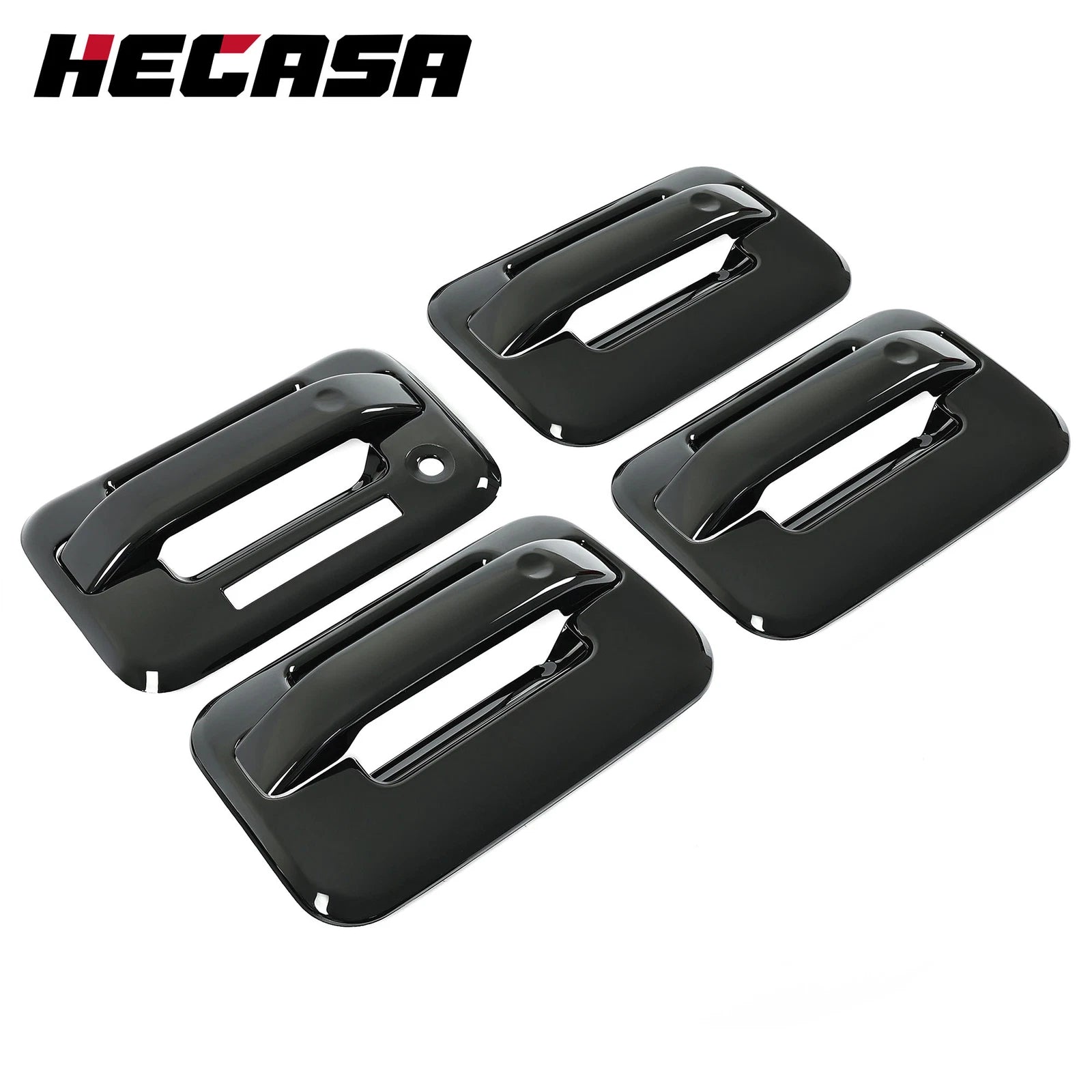 Set of 4 Black Door Handle Covers for Ford F150 (2004-2014)