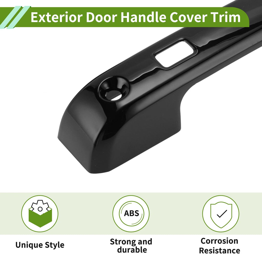 Exterior Door Handle Cover Trim for Ford F150 3DR (2015–2023) Glossy Black