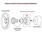 12.5" Blue D Shape Racing Steering Wheel with Quick Release Adapter Kit