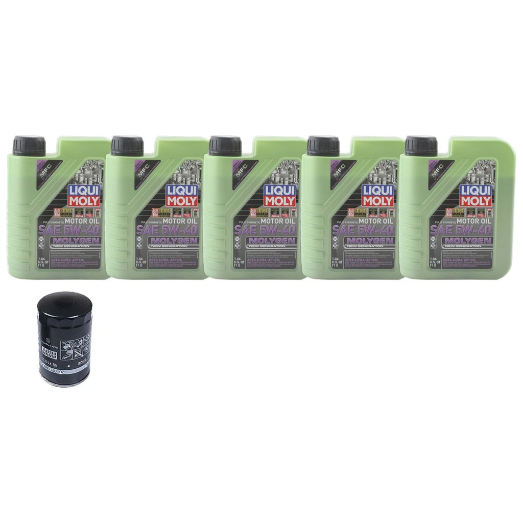 5L Liqui Moly Molygen 5W40 Engine Oil Change Kit for Golf Jetta TT (2010–2023)