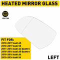Heated Mirror Glass w/ Backing Left LH for Audi A5 Quattro S4 (2008–2017)