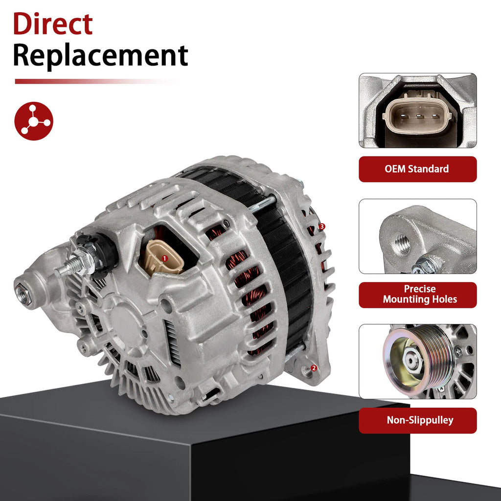 Alternator for Infiniti G35 M35 (2007–2010) Fits Nissan 350Z (2007–2009)