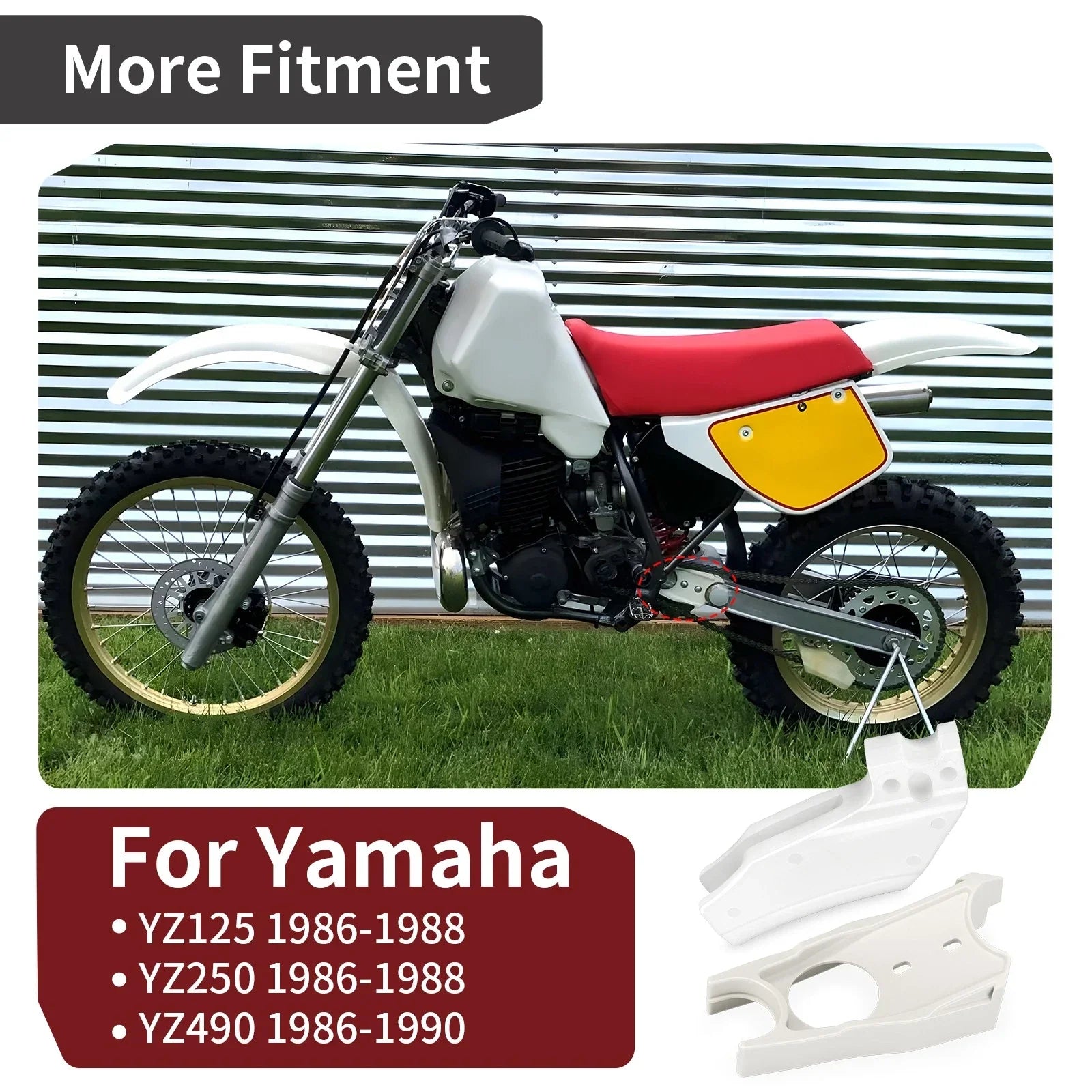 Chain Guide and Swing Arm Guard Seal Set for Yamaha YZ125 YZ250 (1986–1988)