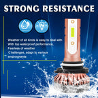 High Power H10 COB LED Driving Fog Light Bulbs for 8000K Ice Blue Kit (-)