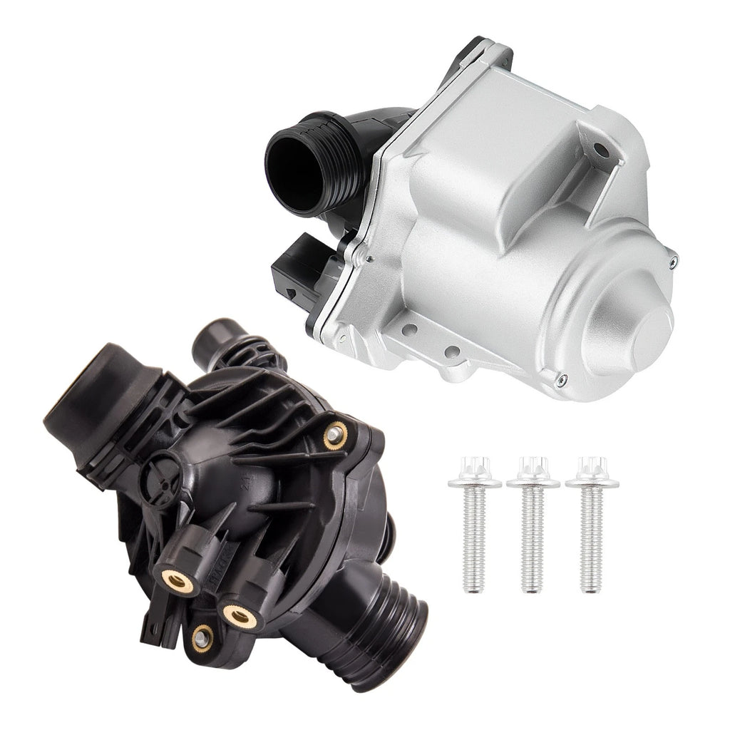 Water Pump Kit & Thermostat for BMW E60 E82 E88 E92 335i 535i (2007–2013)
