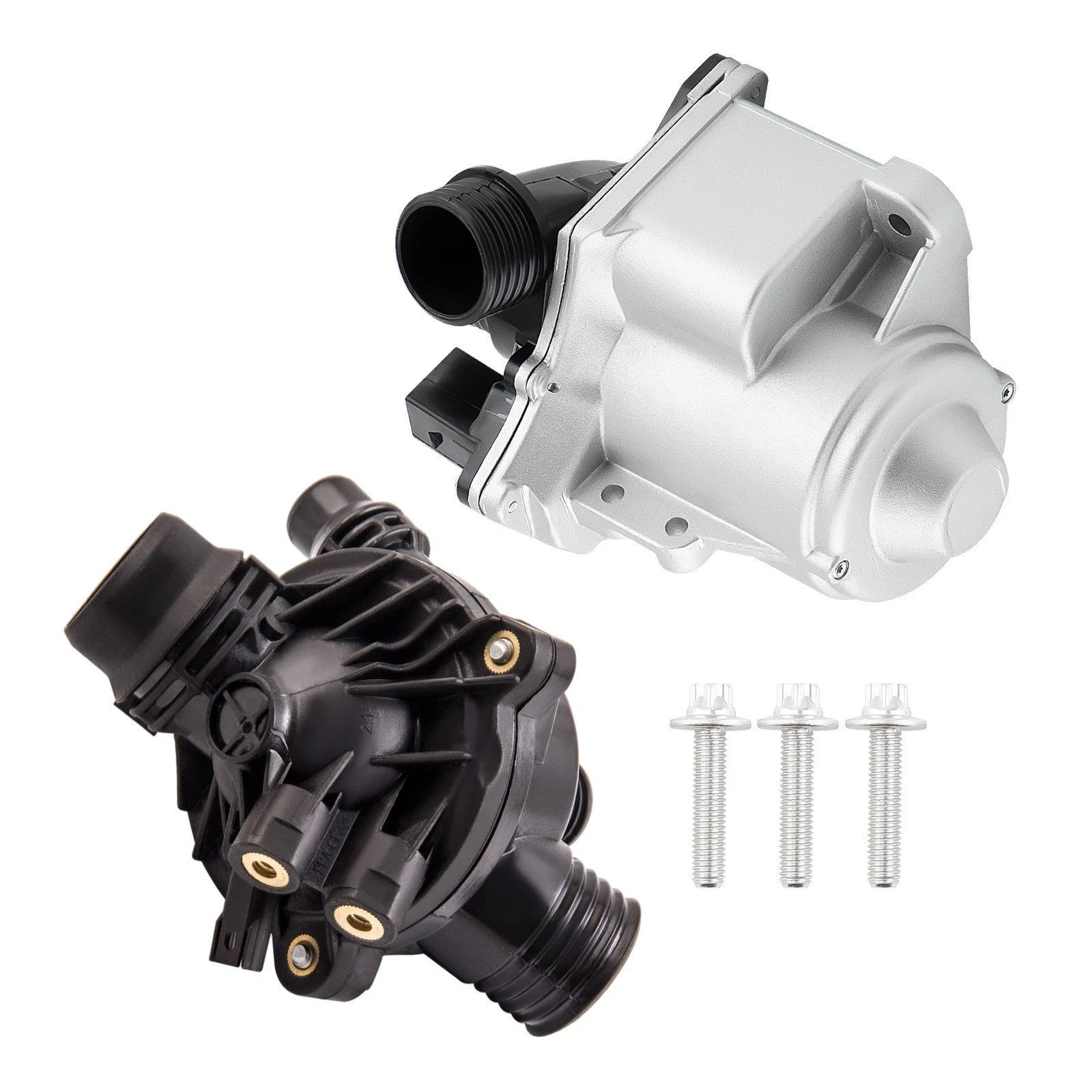 Water Pump Kit & Thermostat for BMW E60 E82 E88 E92 335i 535i (2007–2013)