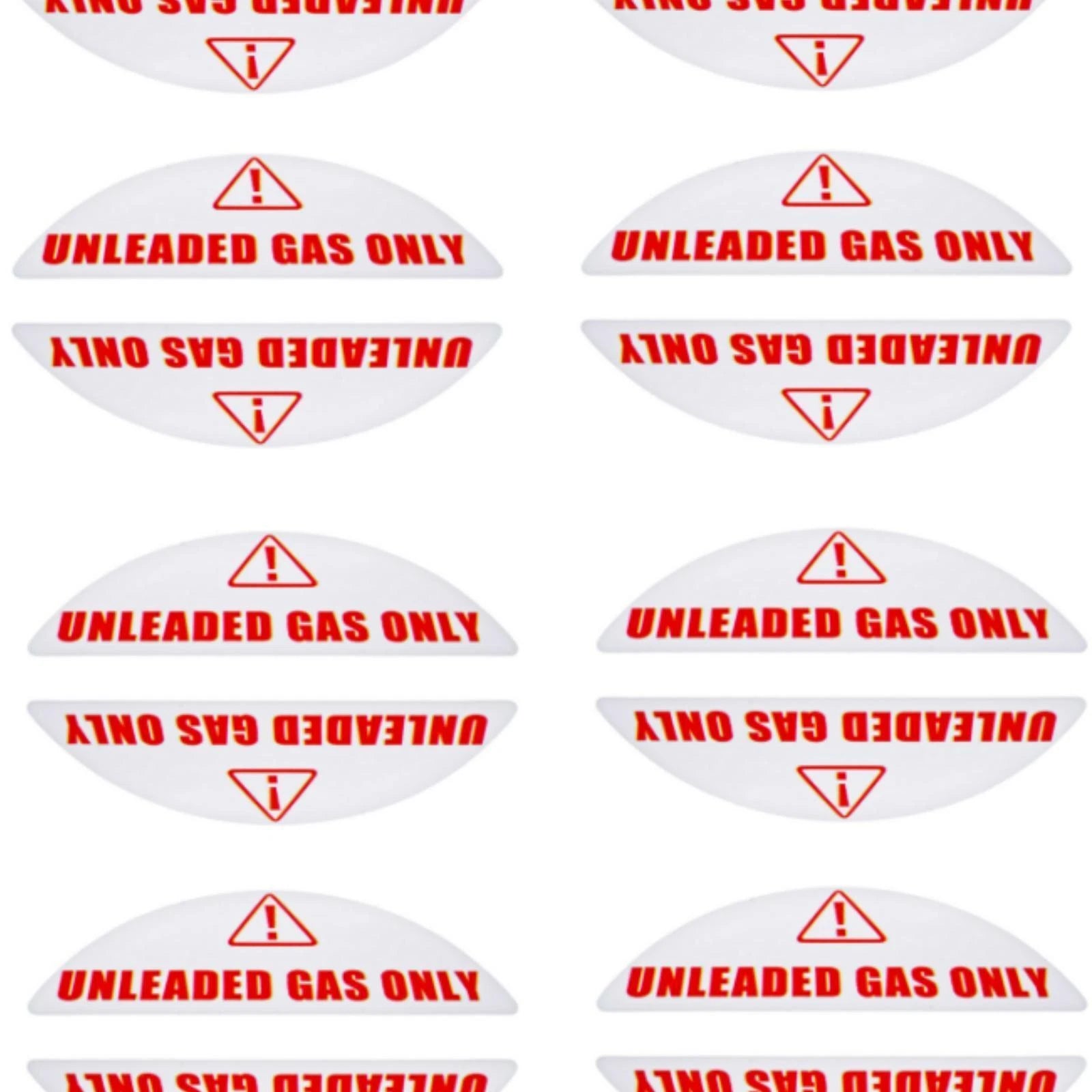 Set of 16 Unleaded Gas Only Stickers for Gas Cans & Generators (0.82'' X 2.17'')