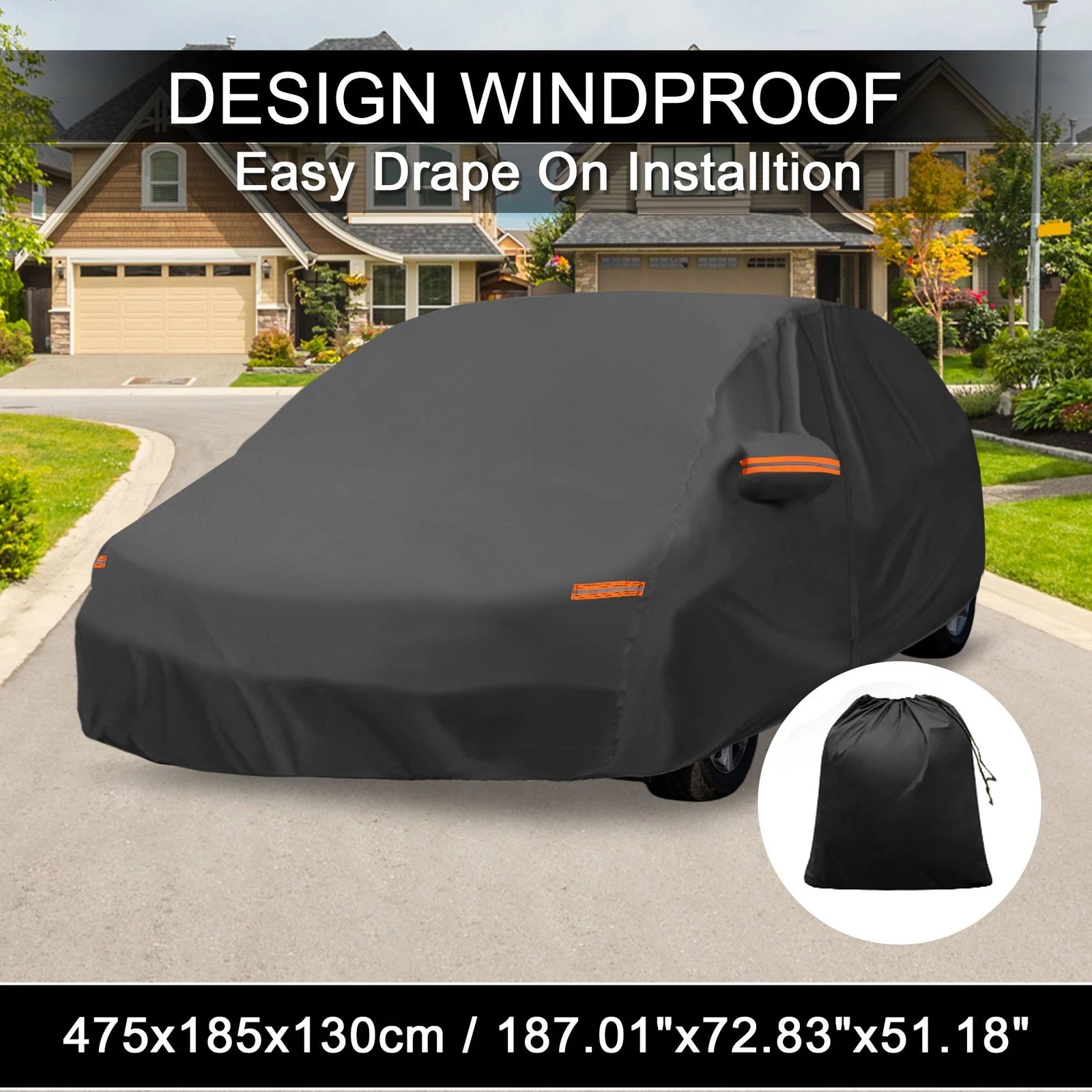 Waterproof Car Cover for Mazda3 Hatchback (2014–2023) with Zipper