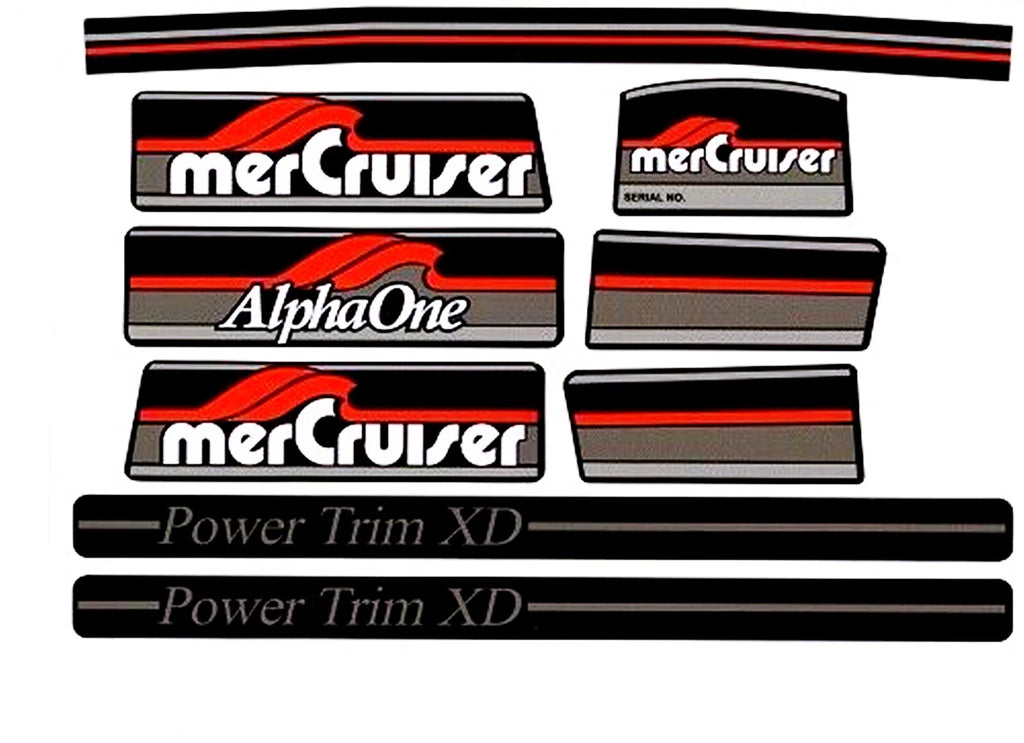 Sticker Set for Mercruiser Alpha One Gen 1 (Complete) (37-13682A90)