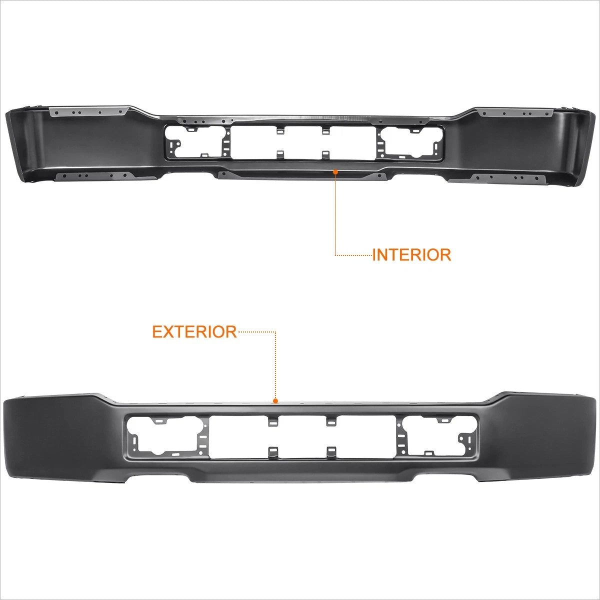 Steel Front Bumper Face Bar for Ford F150 (2018–2020) Black