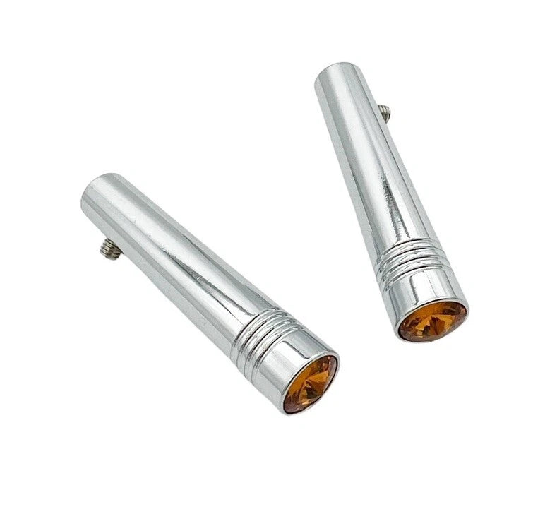 Chrome Metal Amber Toggle Switch Extension for Peterbilt 2-1/4in (1997–2024)