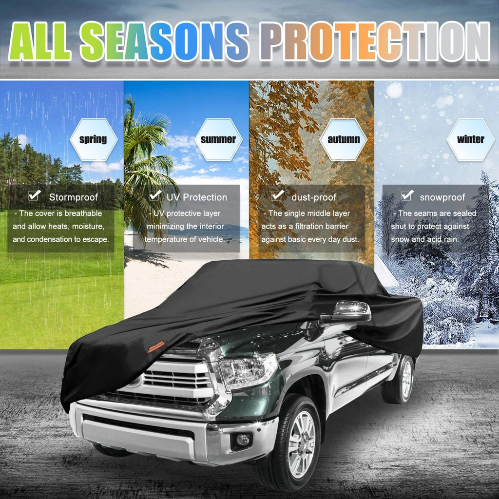 Pickup Truck Cover for Toyota Tacoma Crew Cab (2005–2021) Waterproof