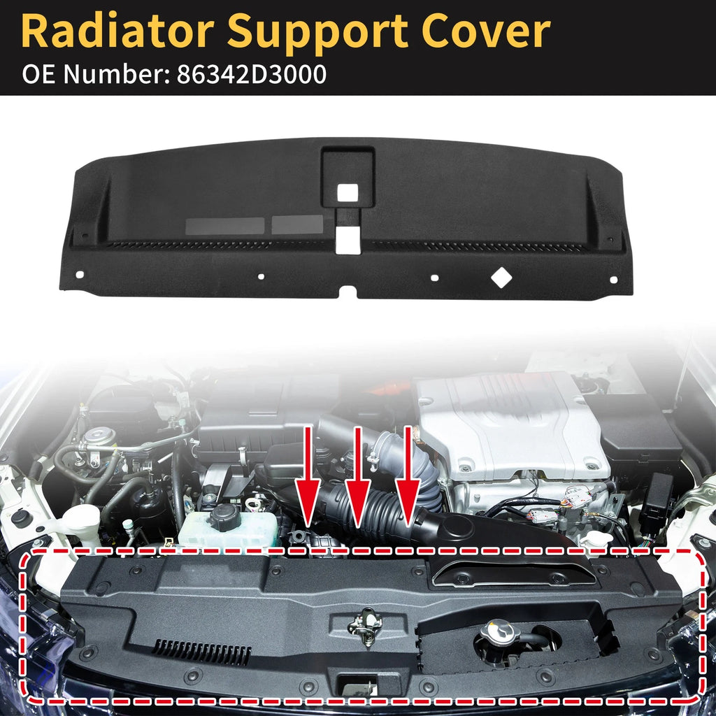 Radiator Support Cover for Hyundai Tucson (2016–2021) No. 86342D3000/86342-D3000 ABS