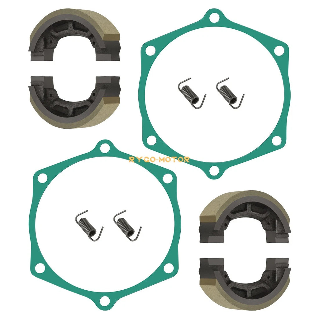 Set of 4 Brake Shoes with Springs Gaskets for John Deere 650 670