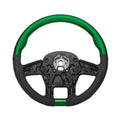 Steering Wheel YourGrip Leather and Wood Green for Peterbilt 579 (2012–2021)