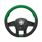 Steering Wheel YourGrip Leather and Wood Green for Peterbilt 579 (2012–2021)