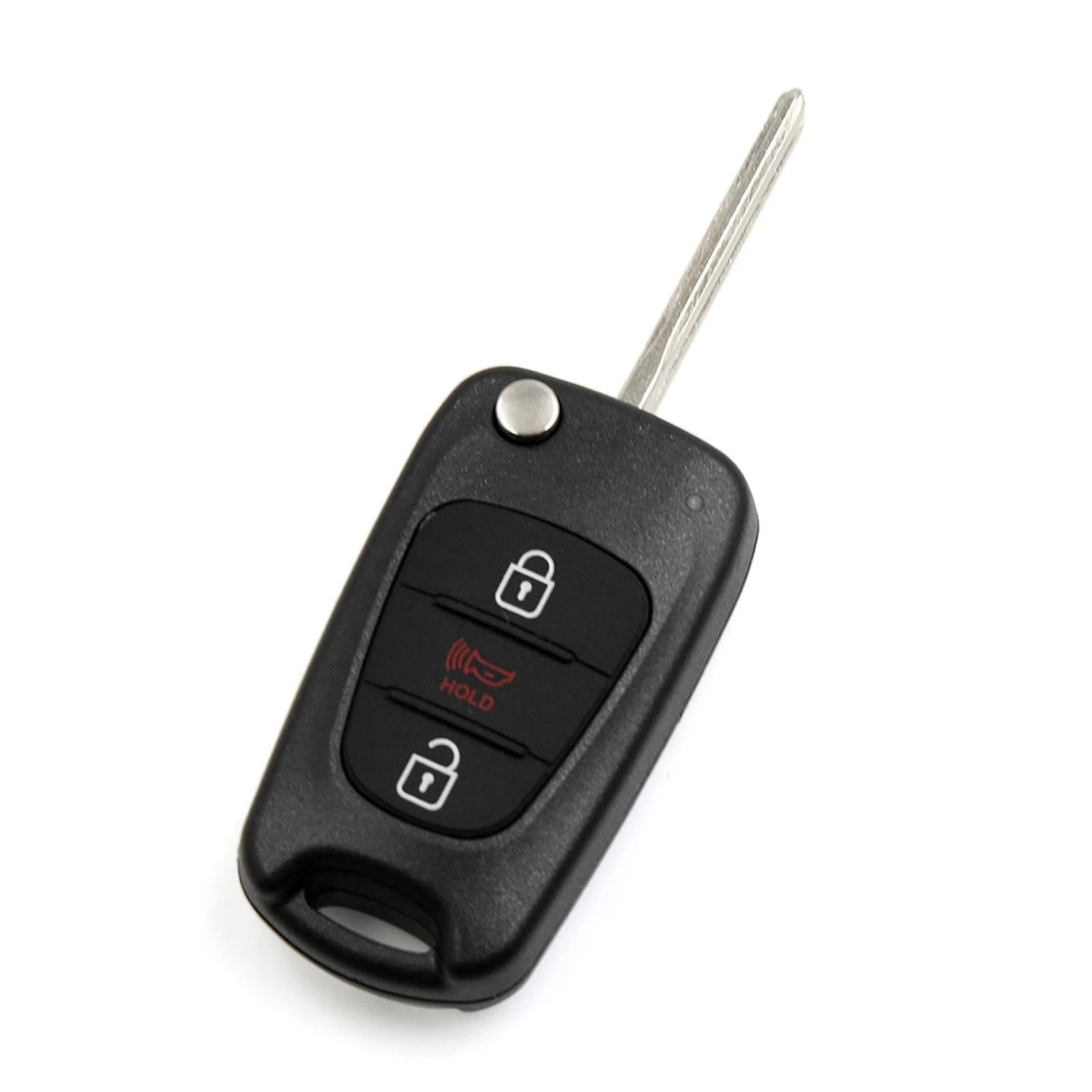 Key Fob Shell Case NYOSEKSAM11ATX for Kia Soul (2010–2013) Black