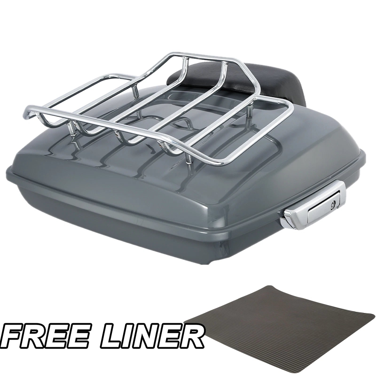 Razor Trunk Rack Backrest for Harley Electra Glide (2014–2025) Gunship Gray