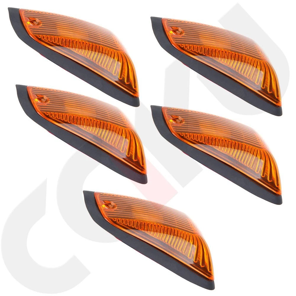 Cab Marker Roof Running Light Cover for Chevy GMC (1998–2000) Amber Rubber