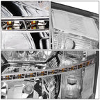LED DRL Bar Chrome Clear Headlights for Chevy Silverado (2007–2014)