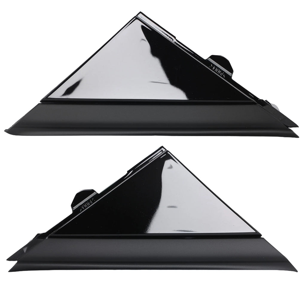 Left Right Side Mirror Flag Applique for Fiat 500 (2012–2019) Black