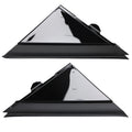Left Right Side Mirror Flag Applique for Fiat 500 (2012–2019) Black