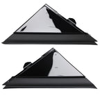 Left Right Side Mirror Flag Applique for Fiat 500 (2012–2019) Black