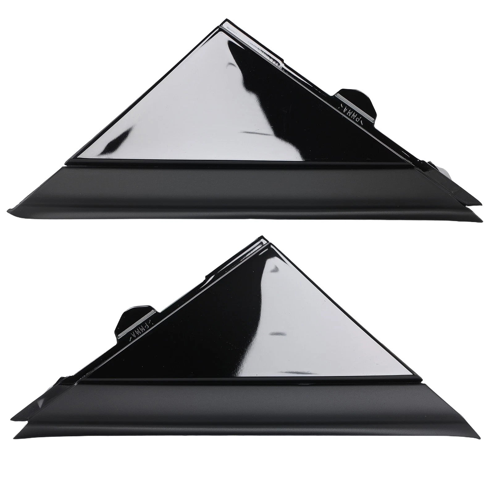 Left Right Side Mirror Flag Applique for Fiat 500 (2012–2019) Black