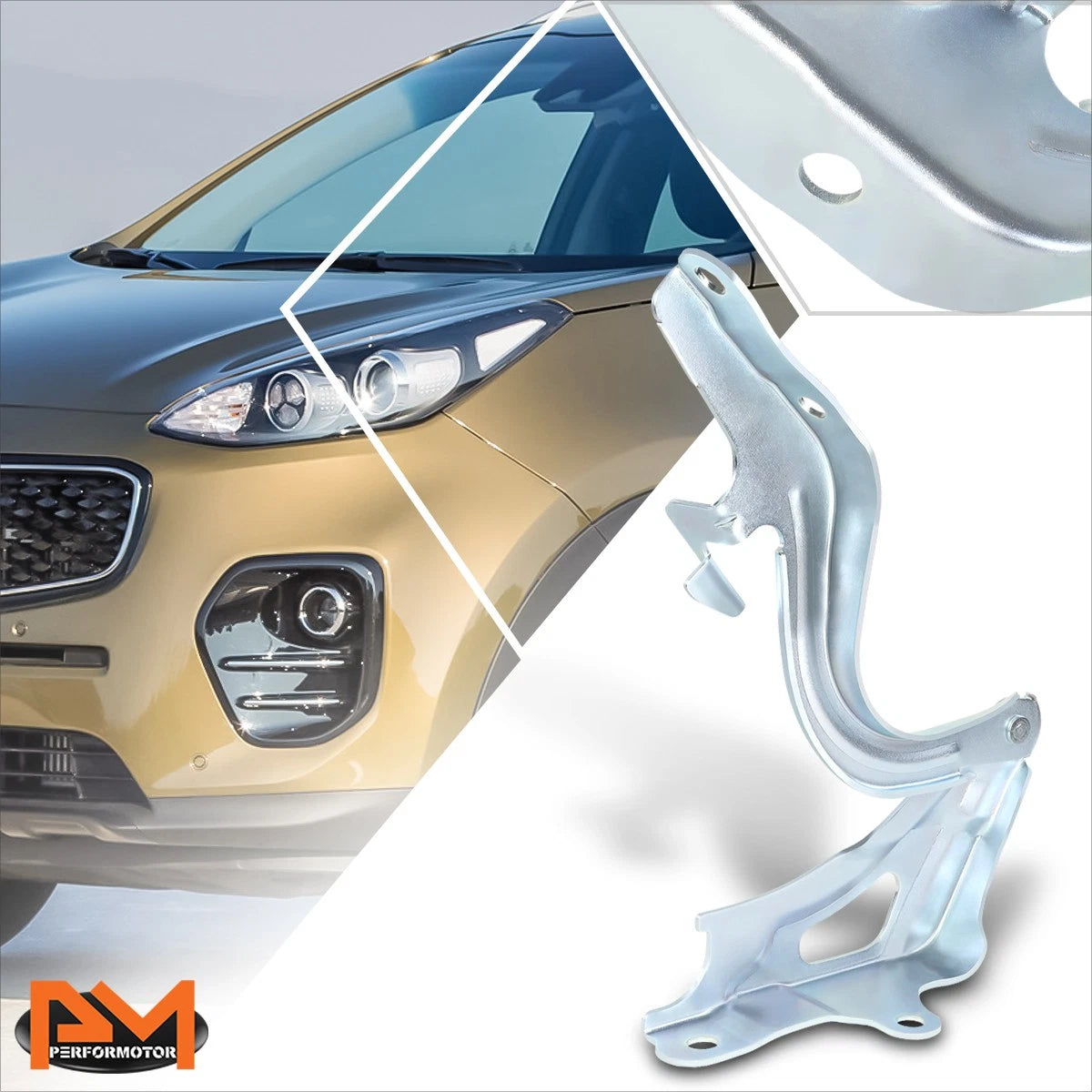 Passenger Side Steel Engine Hood Hinge for Sportage (2011–2016)