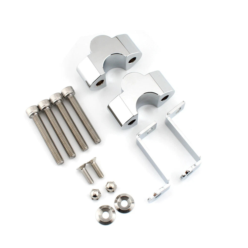 Chrome Handlebar Heightening Riser Bar Clamp for BMW R18 Classic (2020–2022)