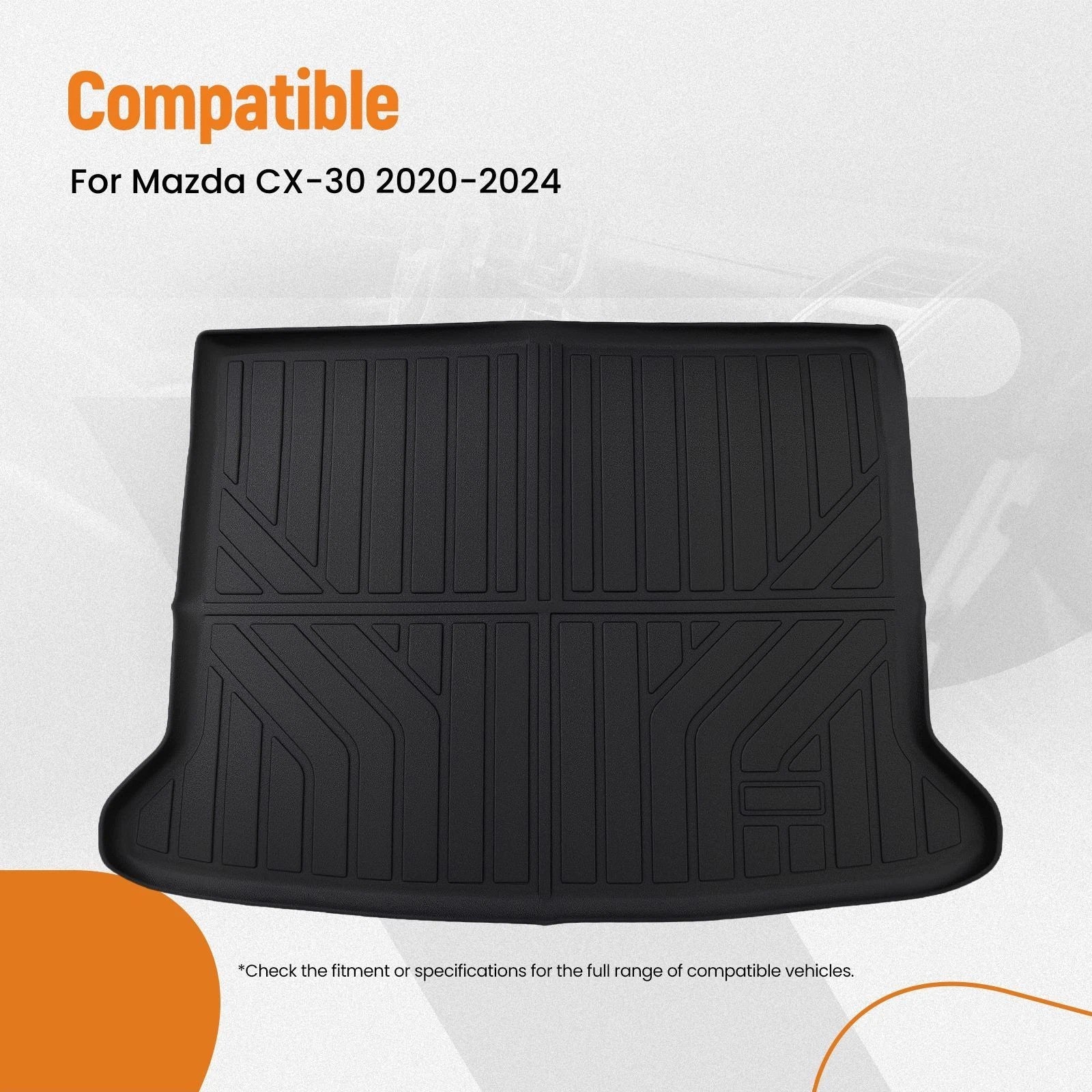 All-Weather Cargo Mat for Mazda CX-30 (2020–2025) TPE Trunk Boot Liner