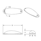 Amber LED Cab Roof Marker Lights Set for Freightliner Cascadia (2008–2017)