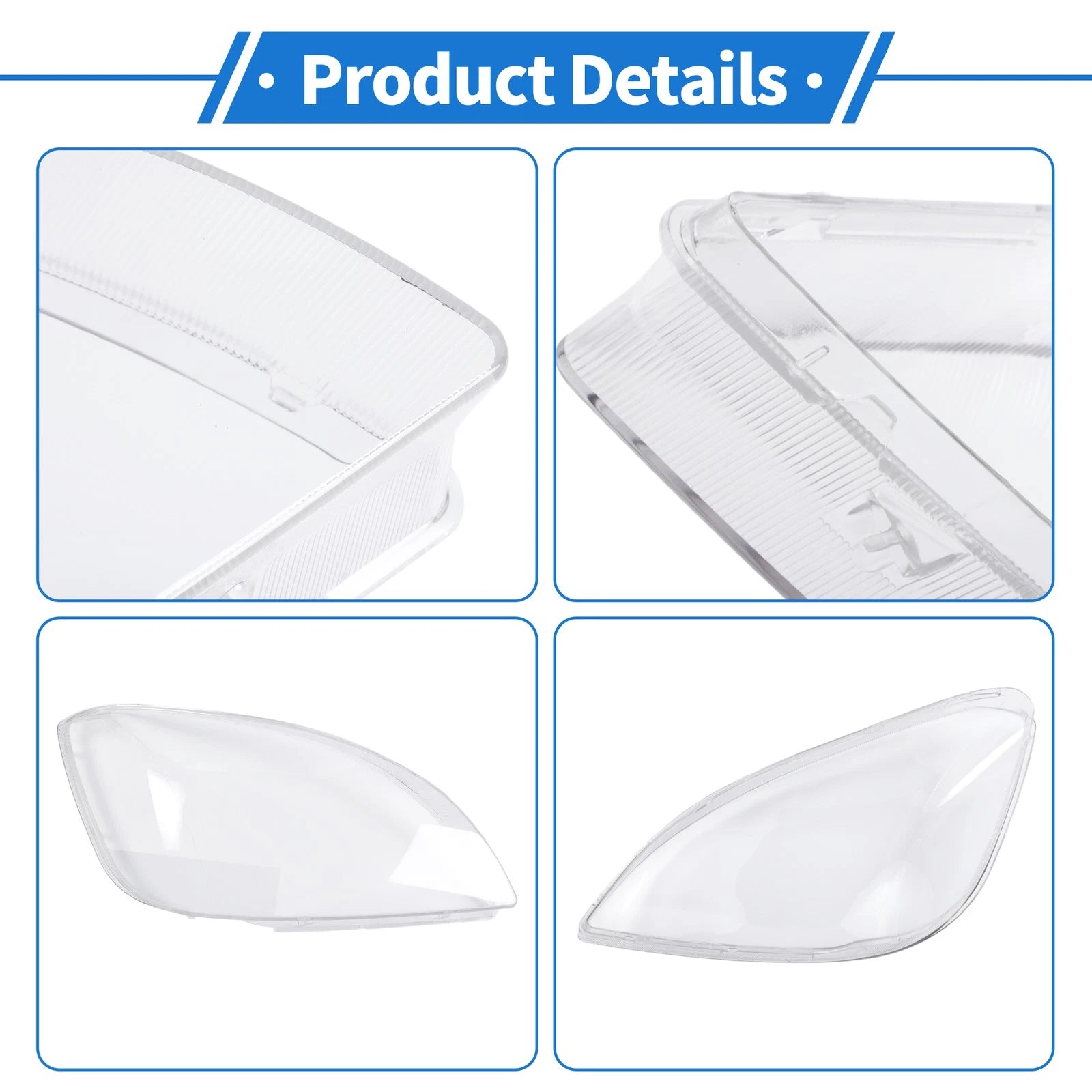 Headlight Lens Cover for Kia Rio (2005–2012) PC Clear