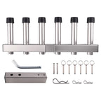 Adjustable Fishing Pole Rack for 2" Hitch Receiver (6 Rods)