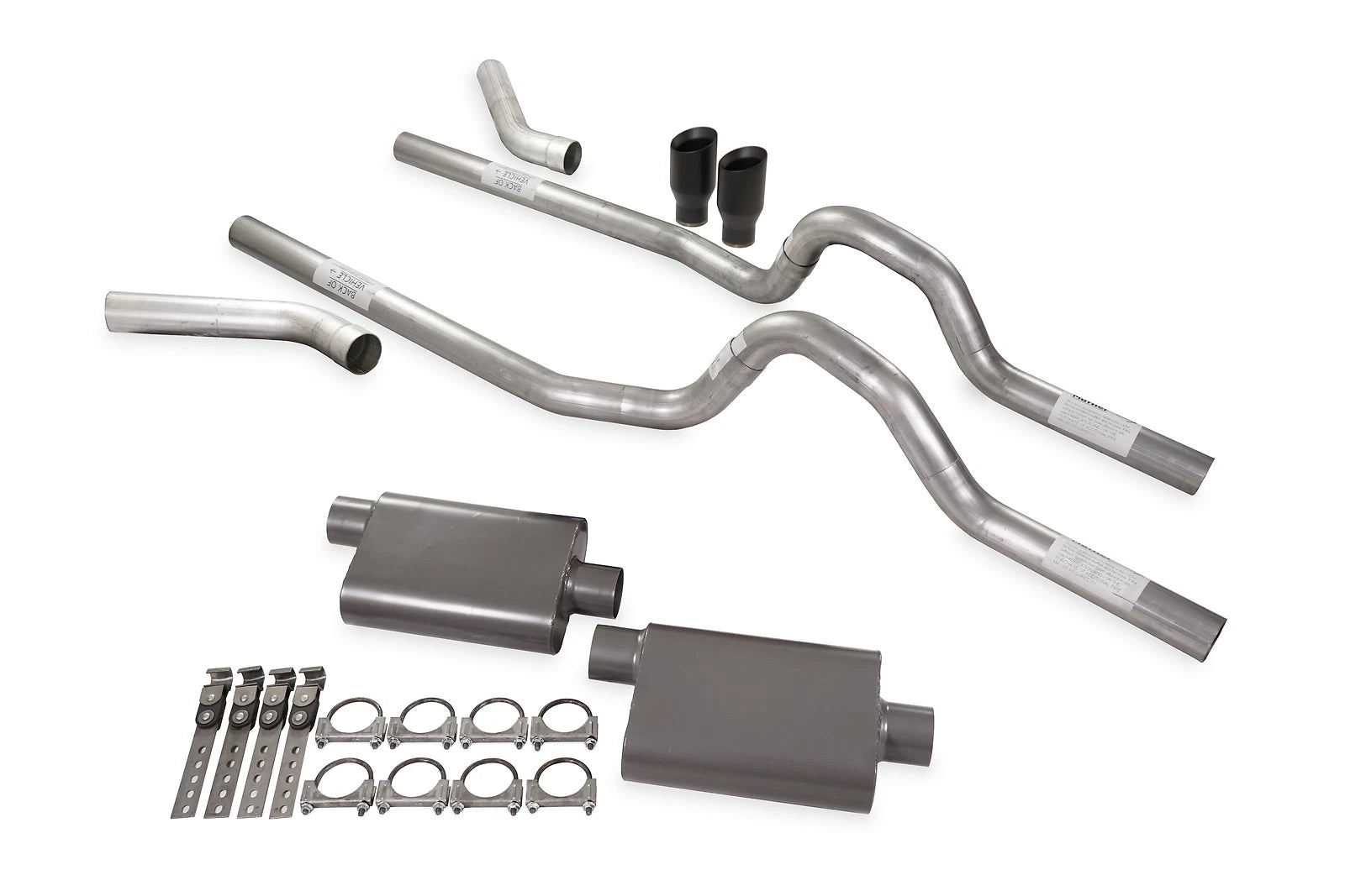 Dual Exhaust Kit 3" 2 Chamber Corner Exit for Ford F-Series (1973–1979)