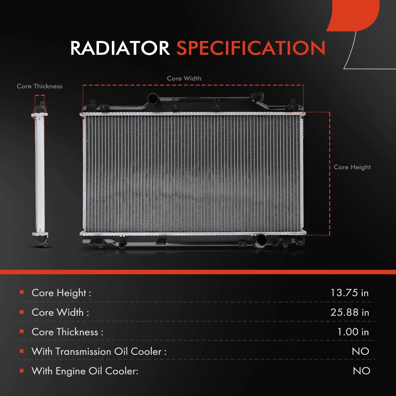 Radiator for Honda Civic (2002-2005) Aluminum