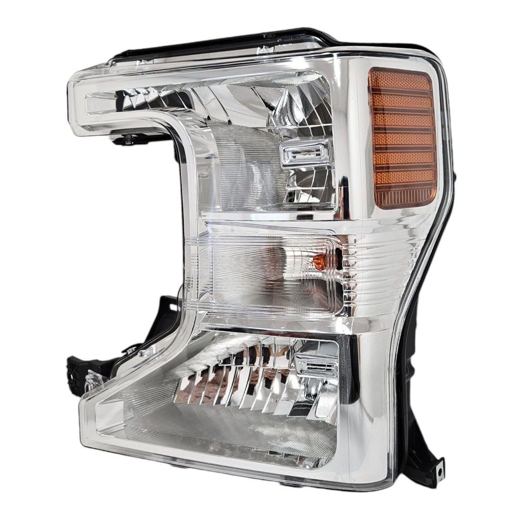 Driver Halogen Headlight Chrome LH for Ford Super Duty F250/F350/F450 (2020–2022)
