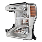 Driver Halogen Headlight Chrome LH for Ford Super Duty F250/F350/F450 (2020–2022)