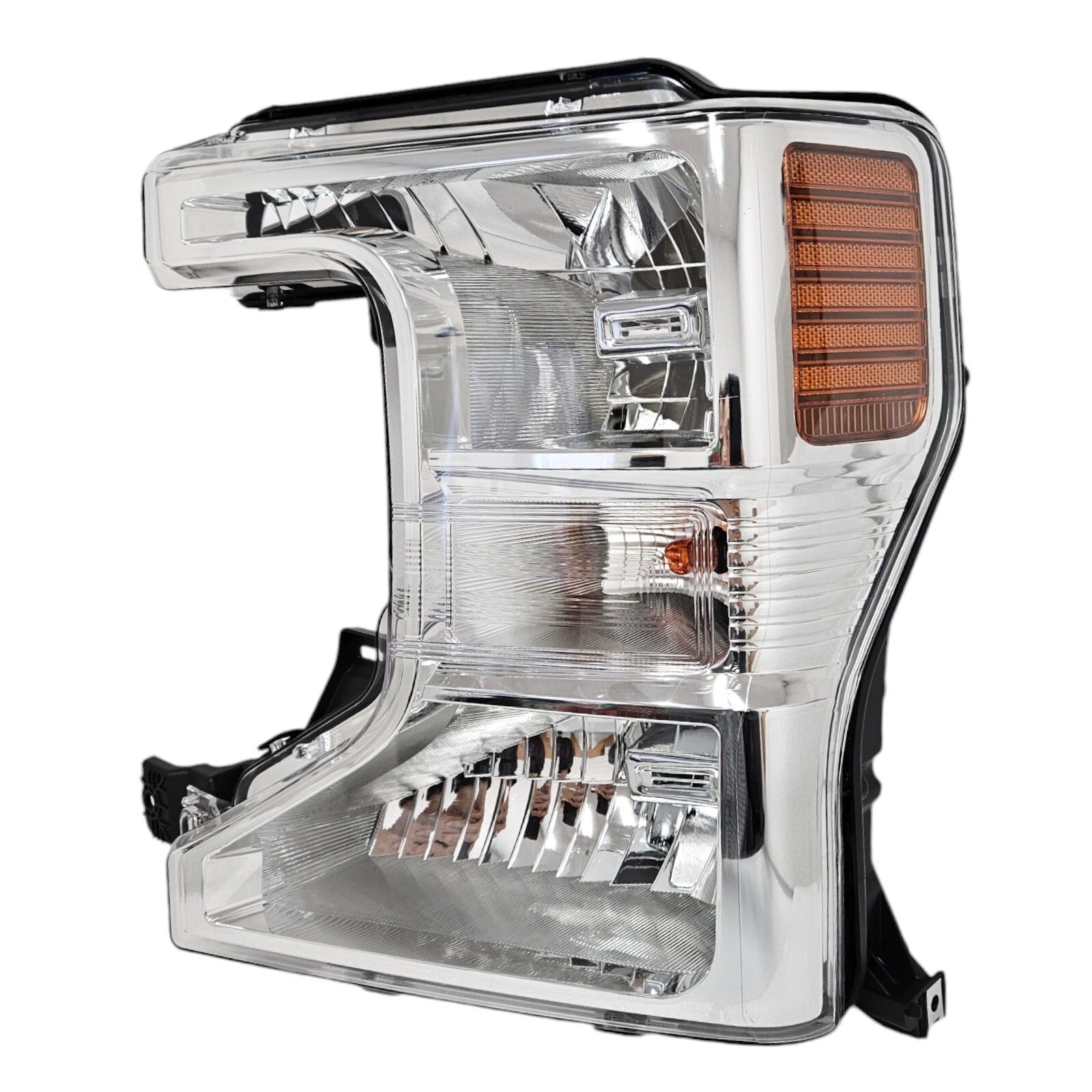Driver Halogen Headlight Chrome LH for Ford Super Duty F250/F350/F450 (2020–2022)