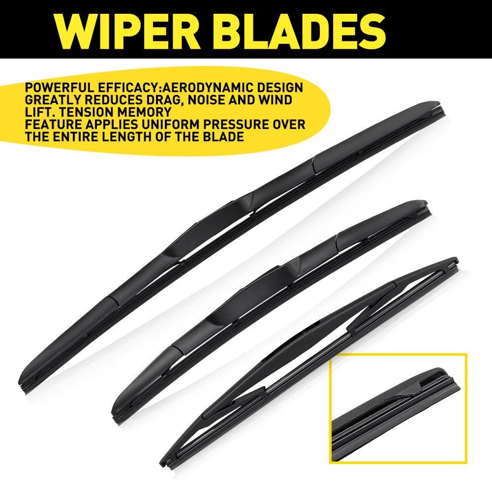 3Pcs Wiper Blades Set for Nissan Armada (2017–2022)