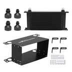 19 Row Transmission Cooler for Universal Applications (Aluminum Black)