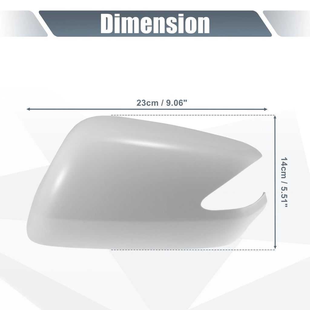 Left Side Mirror Cover Cap for Honda Fit (2009–2013) - White