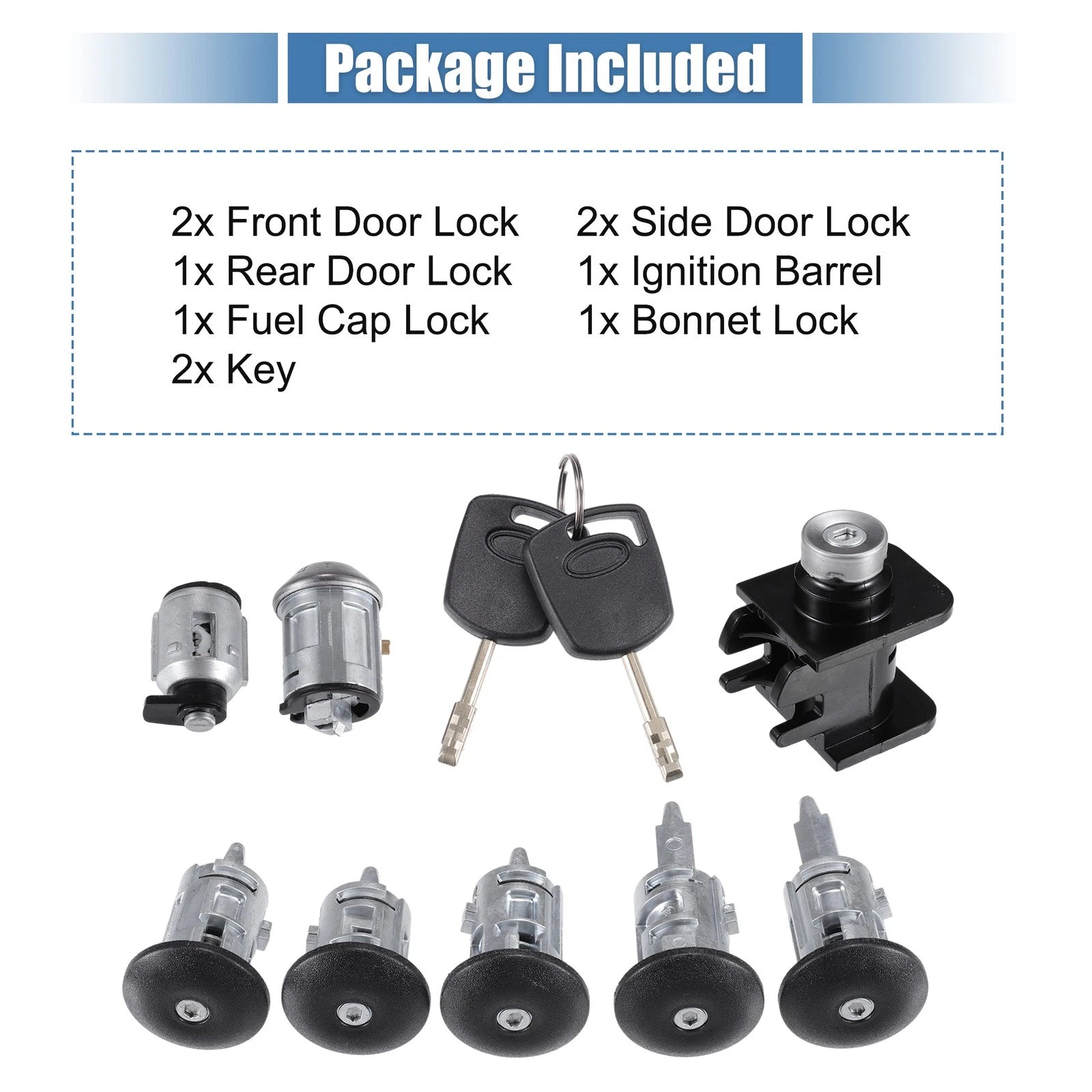 Ignition Lock Cylinder with Key Set for Ford Transit Connect (2002–2012)