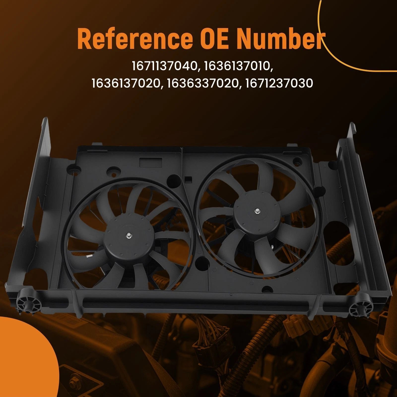 AC Radiator Condenser Cooling Fan for Lexus CT200h (2011–2017) 1636337020