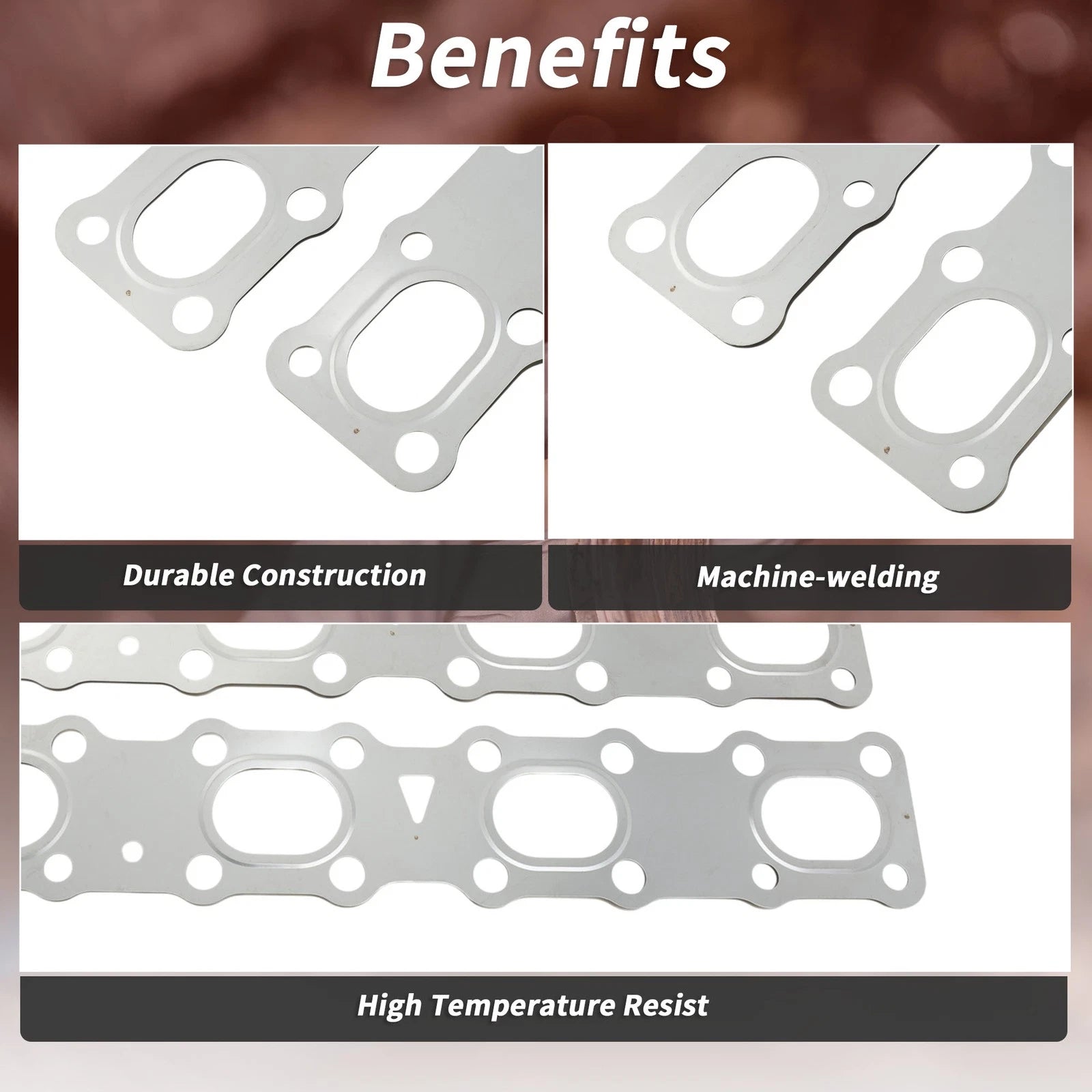 2X Exhaust Manifold Header Gasket for Nissan Armada NV (2004–2017) No. 140367S001