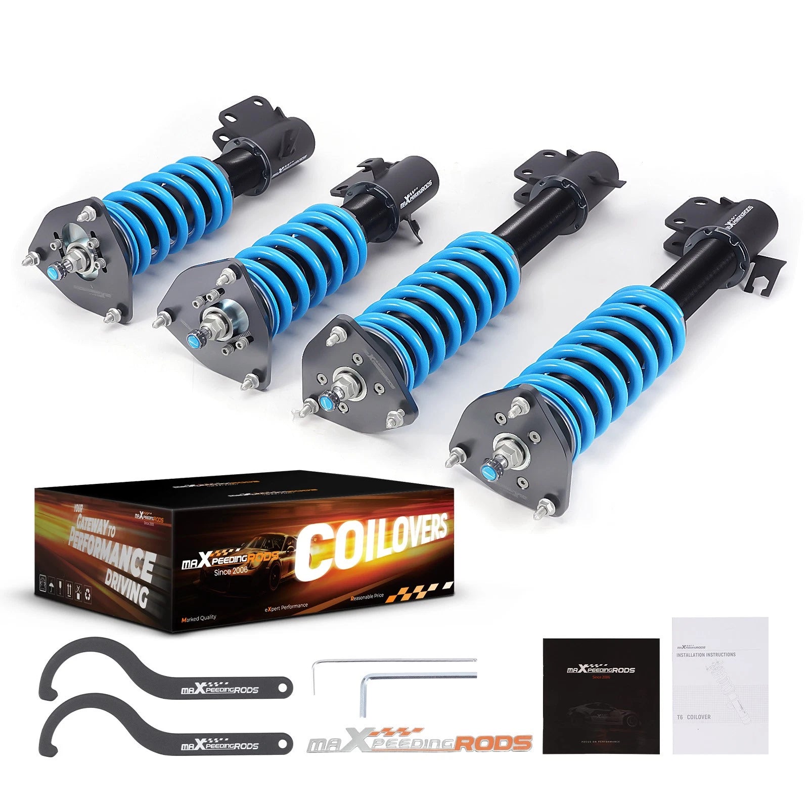 24 Way Damper Coilover Struts for Subaru Impreza WRX (2002–2007) Forester (2003–2008)