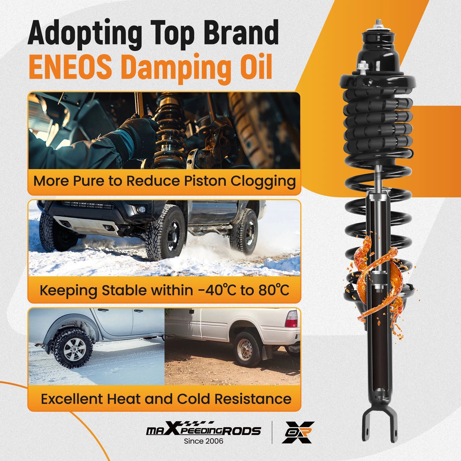 Set of 4 Complete Struts Shocks & Springs for Honda Accord (1994–1997)