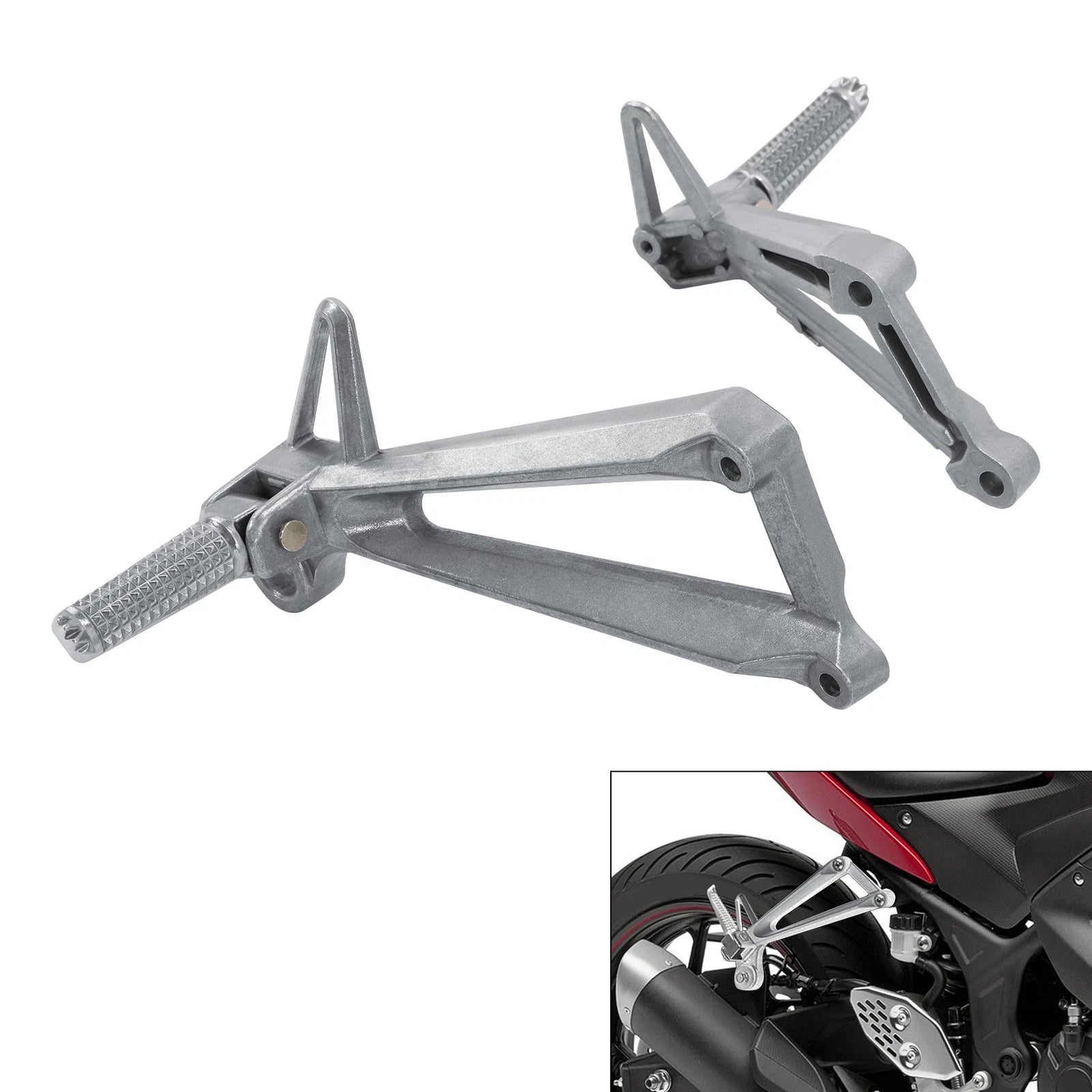 Rear Passenger Foot Pegs Bracket Mount for Yamaha YZF R3 (2015–2025) 24
